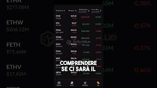 ETHEREUM ETF SPOT COSA STA SUCCEDENDO Ethereum crypto bitcoin [upl. by Aiynot42]