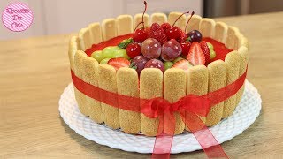 TORTA CHARLOTTE DE FRUTAS  RECEITAS DA CRIS [upl. by Hooker]