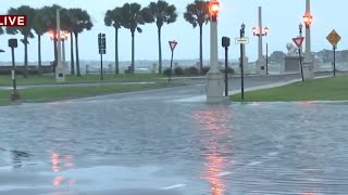 Florida residents in St Augustine wake up to serious flooding left behind by Milton [upl. by Schacker]