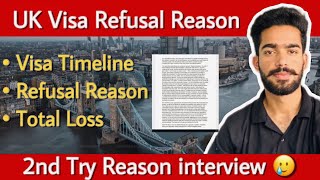 Uk student visa refusal Reasons  uk refusal letter  uk interview questions [upl. by Ernie]