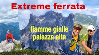 Ferrata FIAMME GIALLE palazza alta  agordino EXTREME [upl. by Ydok]