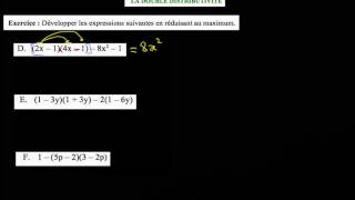 Ex  développer 2x14x1 8x2 1  a application de la double distributivité [upl. by Aicsila728]