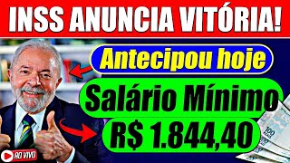 ✅Novo Salário Mínimo SERÁ R 184440 APOSENTADOS e PENSIONISTAS [upl. by Arbmahs]