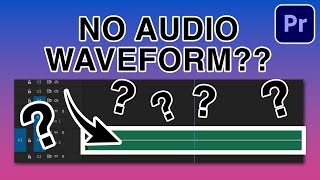 No Audio Waveform in Adobe Premiere Pro EASY FIX [upl. by Nnauol]