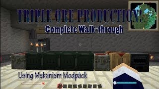 Triple Ore Production with Mekanism  Walkthrough [upl. by Ruddy]