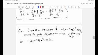 Lecture 14B Linearization of a full system model [upl. by Teodor731]