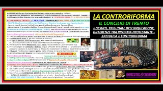 ✅ LA CONTRORIFORMA il concilio di Trento Riassunto storia [upl. by Alyahc501]