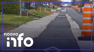 La «pire piste cyclable ever» Le maire Marchand défend cette piste bosselée à Québec [upl. by Yerggoeg658]