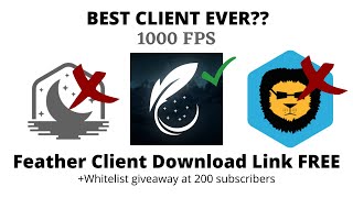 FPS BOOST Feather Client FULL SHOWCASE  Download link [upl. by Nnaul532]