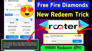 Rooter App Free Fire Max Diamonds Redeem Problem Solve Trick  Rooter ff max Diamonds Redeem Problem [upl. by Farl]