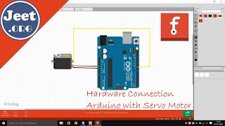 How to Practically Connected Servo Motor with Arduino in Fritzing Software  Jeetorg [upl. by Dhaf265]