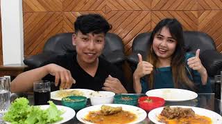 ANAND KANGLEICHA MUKBANG WITH ANISHA MAIBAM  Pork curry Chicken curry and Eromba [upl. by Adlemi]