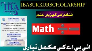 Iba sukkur scholarship 2024  iBA Math  IBA math problems [upl. by Nolasba]