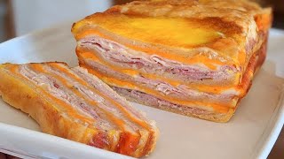 Millefeuille rapide  au jambon et fromage ♥ Recette 3 ingrédients seulement [upl. by Janice502]