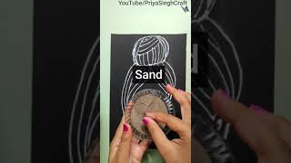 How to make simple and easy art with sand  Sand art  Priya Singh Craft Shorts [upl. by Willumsen285]