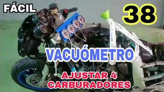 38 SINCRONIZAR CARBURADORES MOTO CON VACUÓMETRO ⏲️ FÁCIL Y BARATO [upl. by Gery]