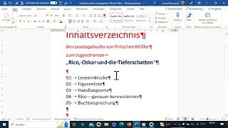 Inhaltsverzeichnis Tutorial Tabstopps [upl. by Irret753]