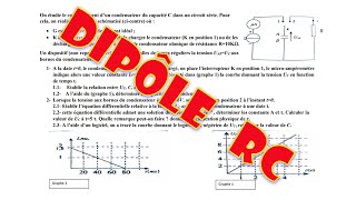 exercice dipôle RC 2bac  ⚠️​examen international⚠️​ [upl. by Gage]