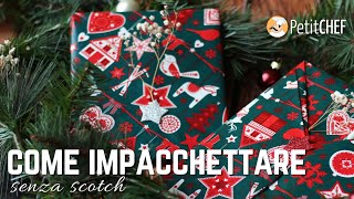 Come incartare un regalo senza scotch  Video tutorial Natale [upl. by Spatz651]