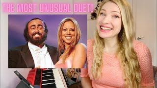 Vocal Coach Reacts Mariah Carey Luciano Pavarotti  Hero Live [upl. by Nyliac]