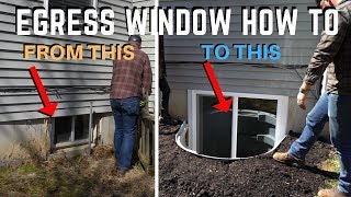 Egress Basement Window Installation  How To  DIY Home Improvement [upl. by Anomar]