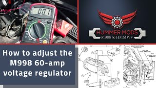 M998 HMMWV AlternatorGenerator Adjustment on a 60 amp unit 285v proper Battery maintenance [upl. by Sharlene]