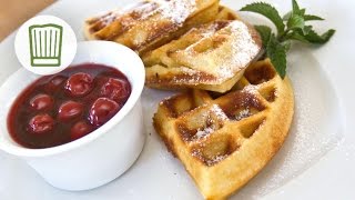 Waffeln mit heißen Kirschen chefkoch [upl. by Kandace252]