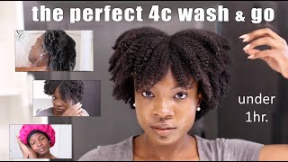 Easiest 4C Wash and Go Routine For Beginners Natural Hair Wash Day  Care Throughout The Week [upl. by Carmella]