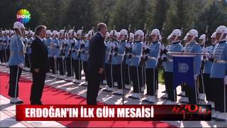 Erdoğanın ilk gün mesaisi [upl. by Ennaharas]