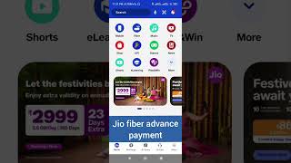 Jio fiber advance payment kaise check kare my jio app me [upl. by Esila]