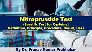 Nitroprusside Test Test for Cysteine  Definition Principle Procedure Result Uses [upl. by Ellehcim]