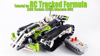 Tutorial for RC Tracked Formula LEGO Technic 42065 Alternate MOC [upl. by Galang457]