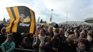 Wasps fans welcome squad ahead of Leicester match [upl. by Maghutte]