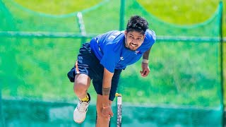 Sandeep Lamichhanes Medium Pace Bowling Challenge to Lalit Rajbanshi [upl. by Geehan896]