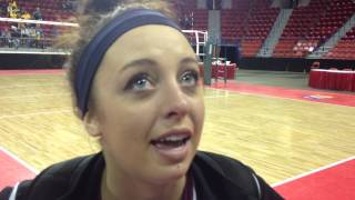 Video Plattevilles Briette Updike talks about the end of her HS career at WIAA state volleyball [upl. by Eedoj]