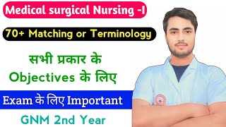 GNM 2nd Year Medical surgical NursingI सभी प्रकार के Objectives के लिए Important Exam में 5 marks [upl. by Adriano]