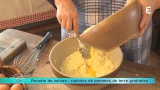 Recette de saison  ravioles de pommes de terre gratinées [upl. by Charmine556]