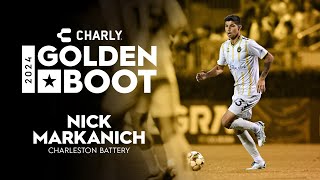 2024 USL Championship Golden Boot Winner Presented by Charly  Nick Markanich Charleston Battery [upl. by Oiromed]