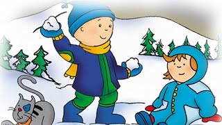 Caillou  Caillou plays in the snow  Christmas CaillouHolidayFun [upl. by Barthel632]