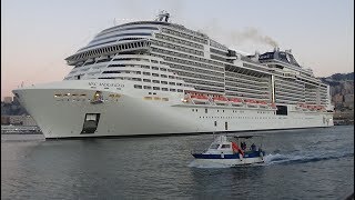 Binghi05  Msc Meraviglia arriva a Genova 13\10\2018 [upl. by Kristopher]