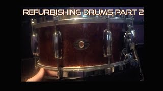 Refurbishing Vintage Drums Pt 2A Bearing Edge Repair on a Drum [upl. by Ahsened]