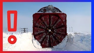 Clearing Railways with Train Rotary Snow Plow  Train snowblower Train Snow Plow Snow Blower Train [upl. by Heisel453]