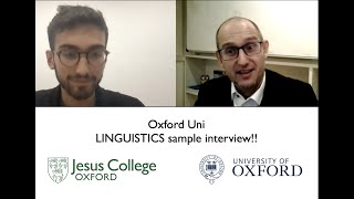 Oxford Uni LINGUISTICS sample interview [upl. by Priebe705]