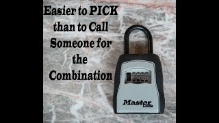 How to pick Master Lock 5400D Combination Realtor Lock Box with out combination [upl. by Shari537]