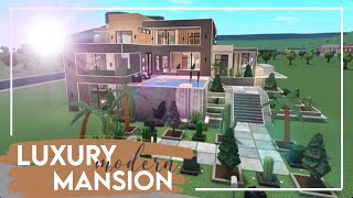 Luxury Modern Mansion  Bloxburg Tour [upl. by Nauqaj637]