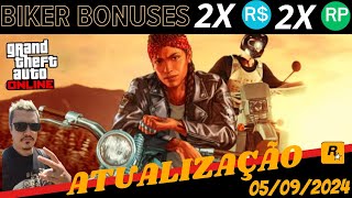 Atualização semanal do GTA online 05092024 hora de subir granaBiker Bonuses [upl. by Eirena]