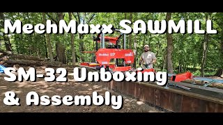 MechMaxx Sawmill SM32 Review Unboxing and Assembly This thing has a huge 20 Track [upl. by Adimra]