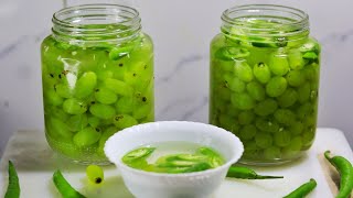 Green Grape Pickle  Pacha Munthiri Uppilittathu  Salted Fruits  Food N Travel By Shabeer [upl. by Dnalsor]