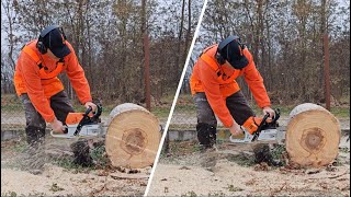 Stihl MS500i VS Stihl MS462 Same bar 20quotampchain [upl. by Stovall16]