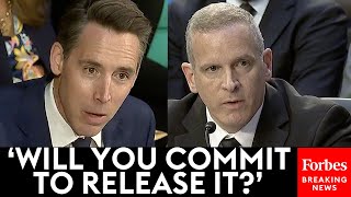 SHOCK MOMENT FBI Official Admits Doc Alleging Biden Took 5 Million In Bribes Exists To Hawley [upl. by Glanville47]